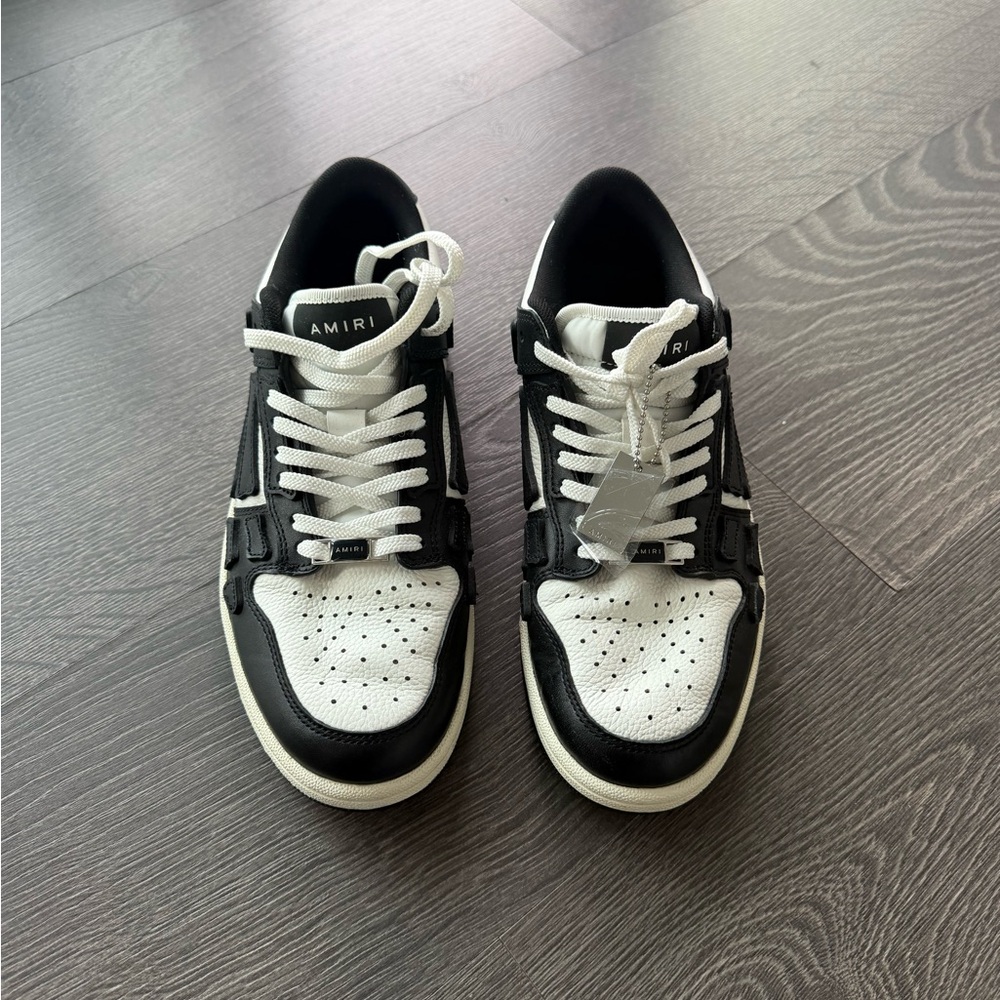 Amiri Black & White Low-Top Leather Sneakers